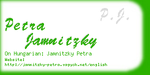 petra jamnitzky business card